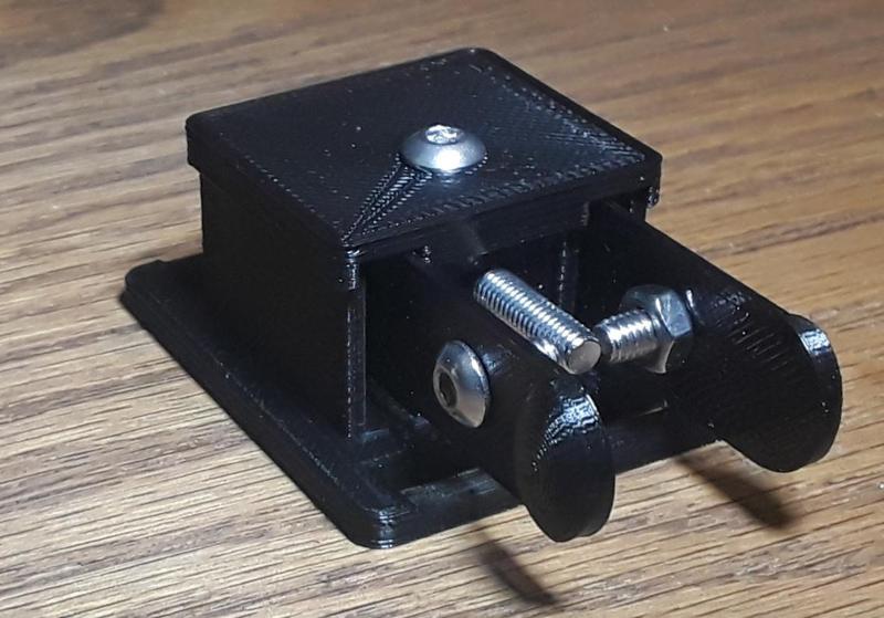 Wrist or leg mounted Morse code paddles.