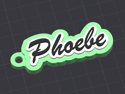 Phoebe Name Keychain