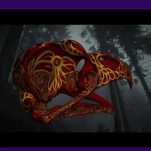 sclupture decoration eagle skull ornate mandala