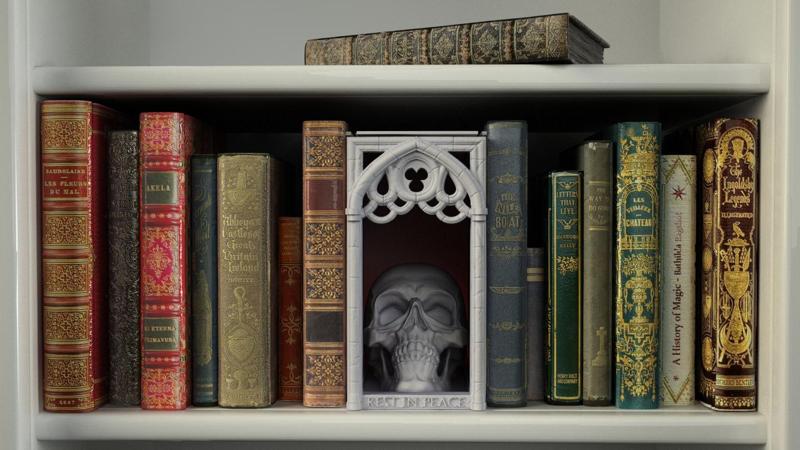 Skull Bookend