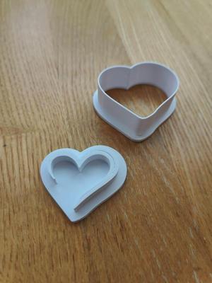 Heart cookie cutter and stamp