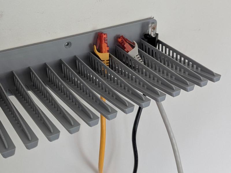 Cat5 cable hanger/organiser