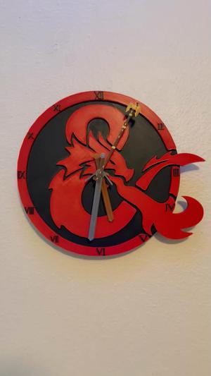 Dungeons And Dragons D&D Logo Clock
