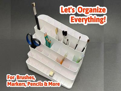 Paint Brush, Pencil and Marker Desk Organizer