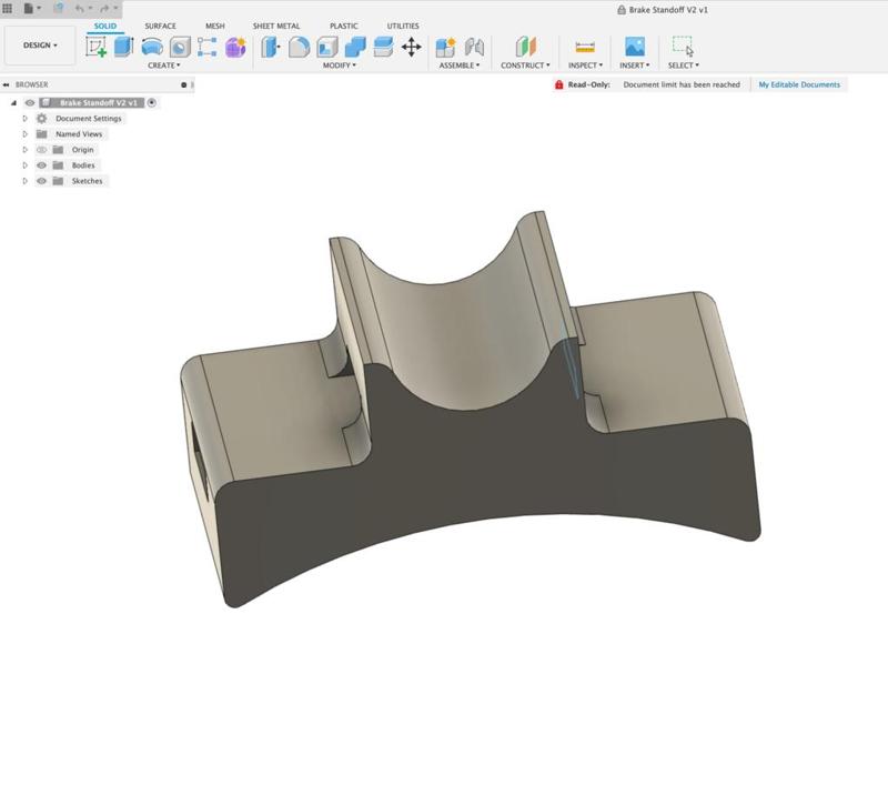 Motorcycle Brake Line Support