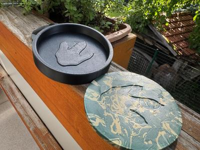 Dino Footprint Coaster Mold – Recycle Poop!