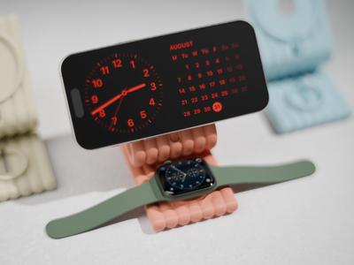 Dual iPhone and Apple Watch Magsafe Charger Stand