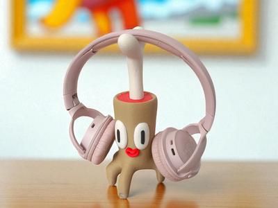 Creepy-cute Bone Hand Headphone Stand