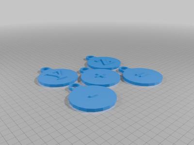 Kerstballen letters en cijfers