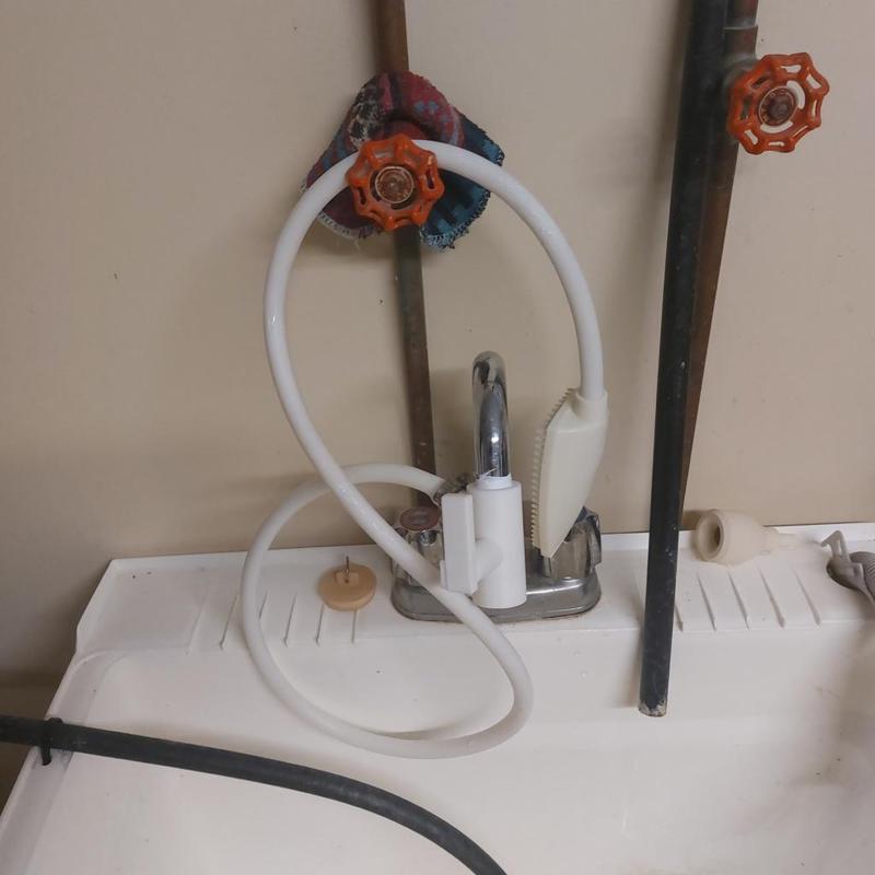 Utility Sink spray hose diverter ball valve