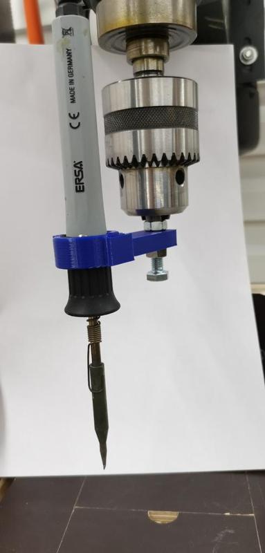 solder iron to drill press adapter