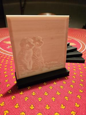 Photo stand lithophane