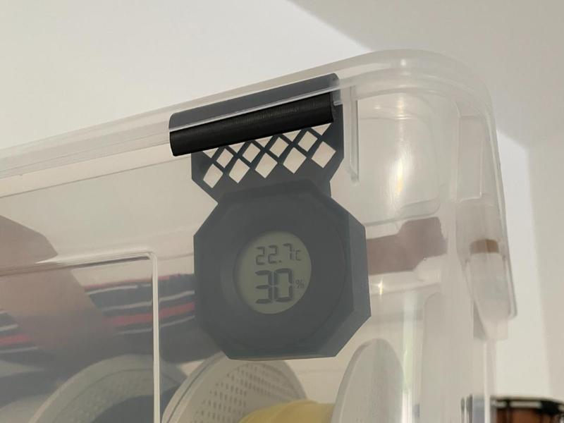 Hygrometer Mount for SAMLA Box (Ikea)