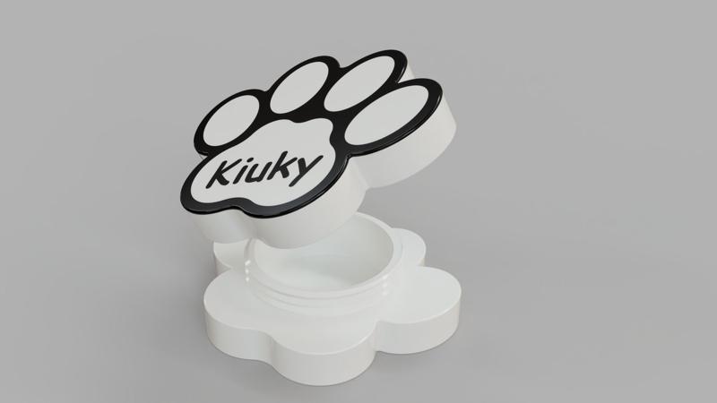 Keychain Container Pill Storage dog paw