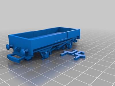 Simple OO Scale 3 Plank Truck