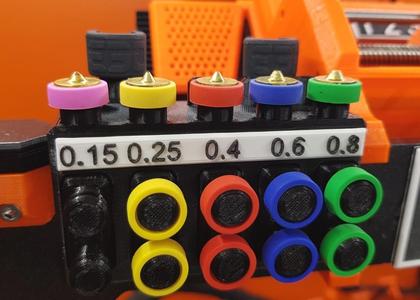 Revo Six nozzle + socks holder (prusa frame) v2