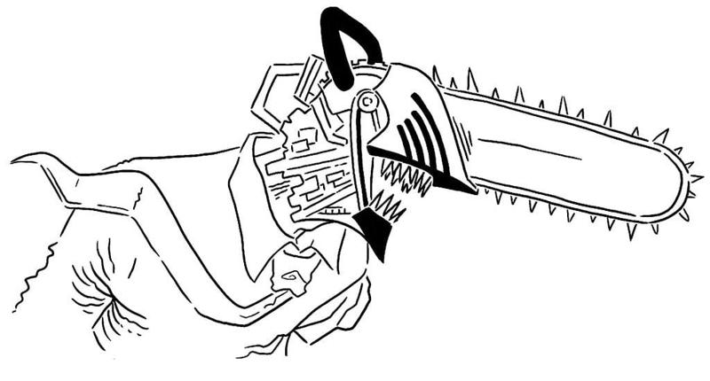 Chainsaw Man stencil 7