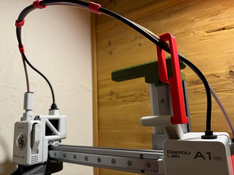 A1 mini PTFE + extruder cable holder long guide