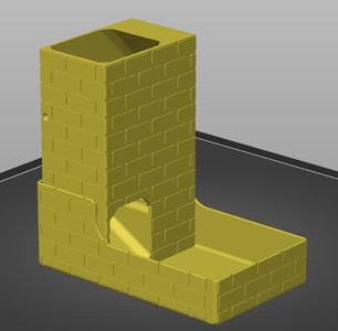 Micro dice tower brick pattern