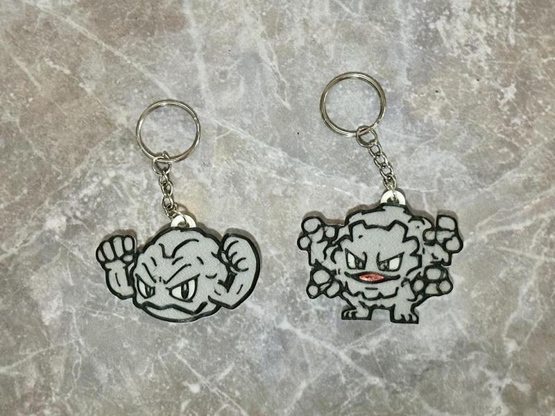 Cute Geodude Graveler Pokemon Chibi Fridge Magnet/Keychain