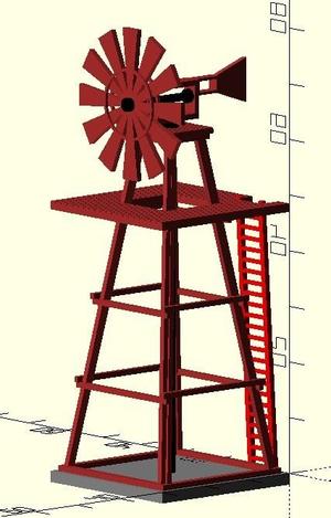 n scale wind pump