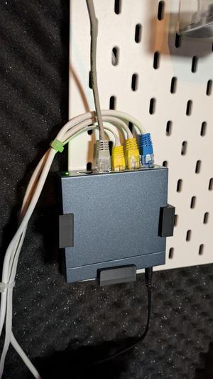 5 Port Network Switch Mount [inlc. Ikea Skandis Mount]