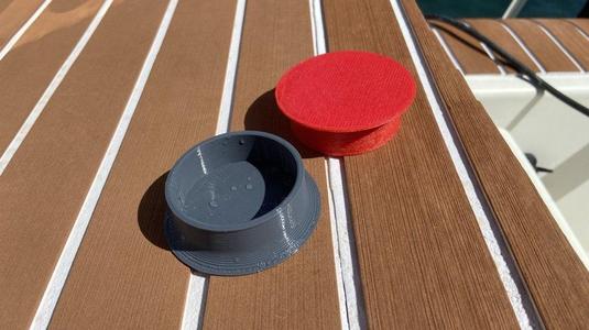 Plug for the boat deck table leg support hole