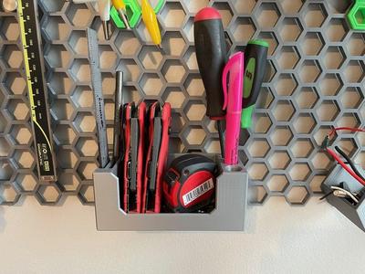 Hex Wall Ruler, Pen, and Stuff Organizer