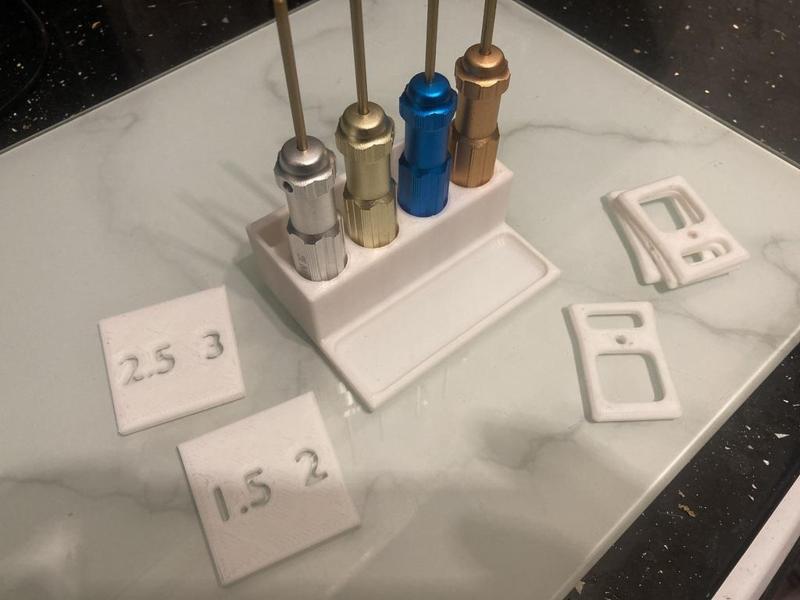 1/10 rc touring car tool holder and setup wheels with camber guages