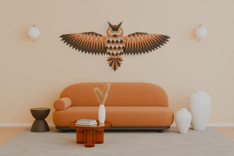 Geometric Owl wall art