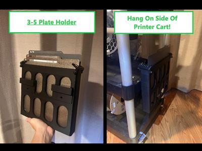 5 Plate Holder - Mount on cart side (No Noise)