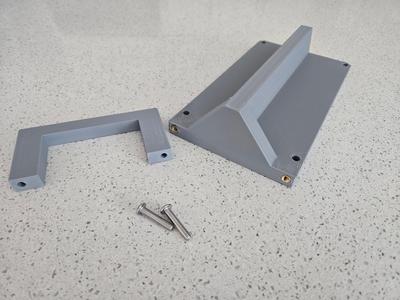 Desk shelf for laptop charge bricks
