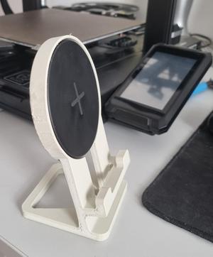 Phone stand with wireless charger from IKEA