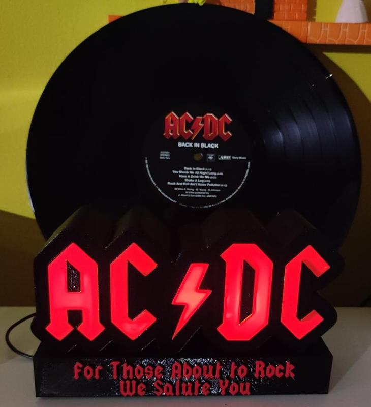 AC/DC light sign