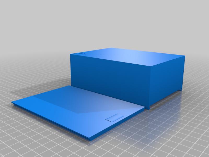 Click in place sliding lid box