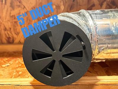 Duct ceiling register / damper 5 inch