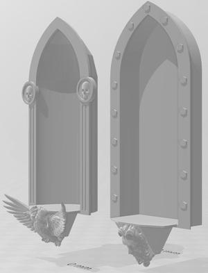 DIY - Statue Alcove/Niche with Shelf - WH40k