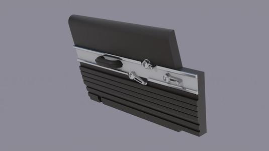 Updated Kenner The Real Ghostbusters Ecto-1 Interior Door Panel with Window Cranks, Door Handle, and Arm Rest