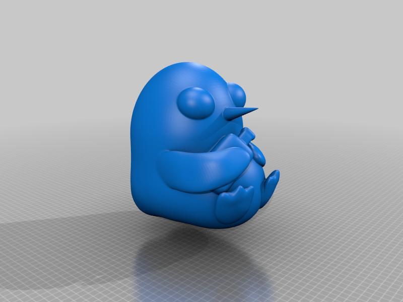 Gunter from adventure time with a bottle 