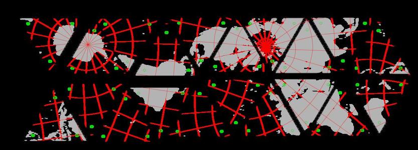 Dymaxion map individual tiles