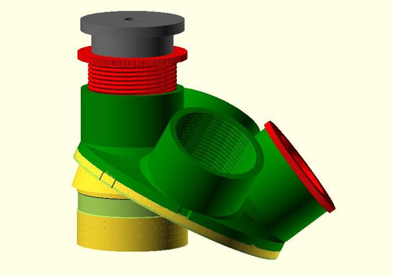 Parfocalizable eyepiece turret (Ocular revolver)
