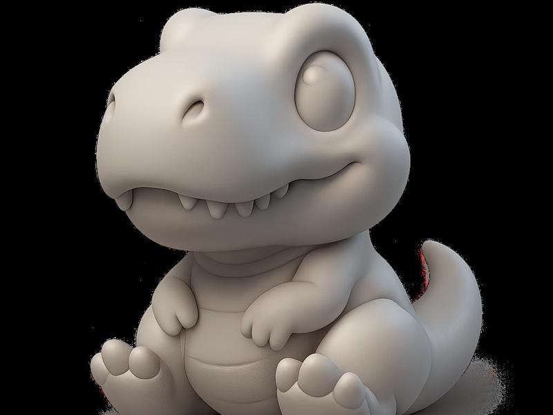Chibi T-Rex Sitting
