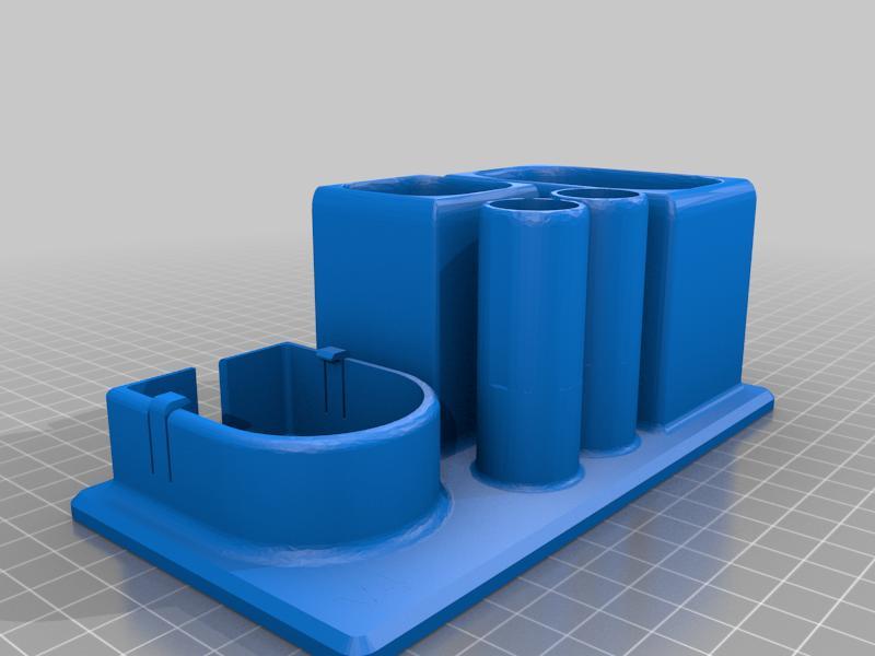 Sonicare Toothbrush Holder with manual toothbrush slots and toothpaste holder