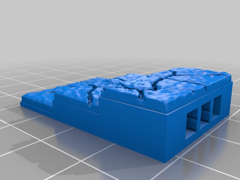 OpenForge 2.0 Rough Stone Narrow Stairs Down