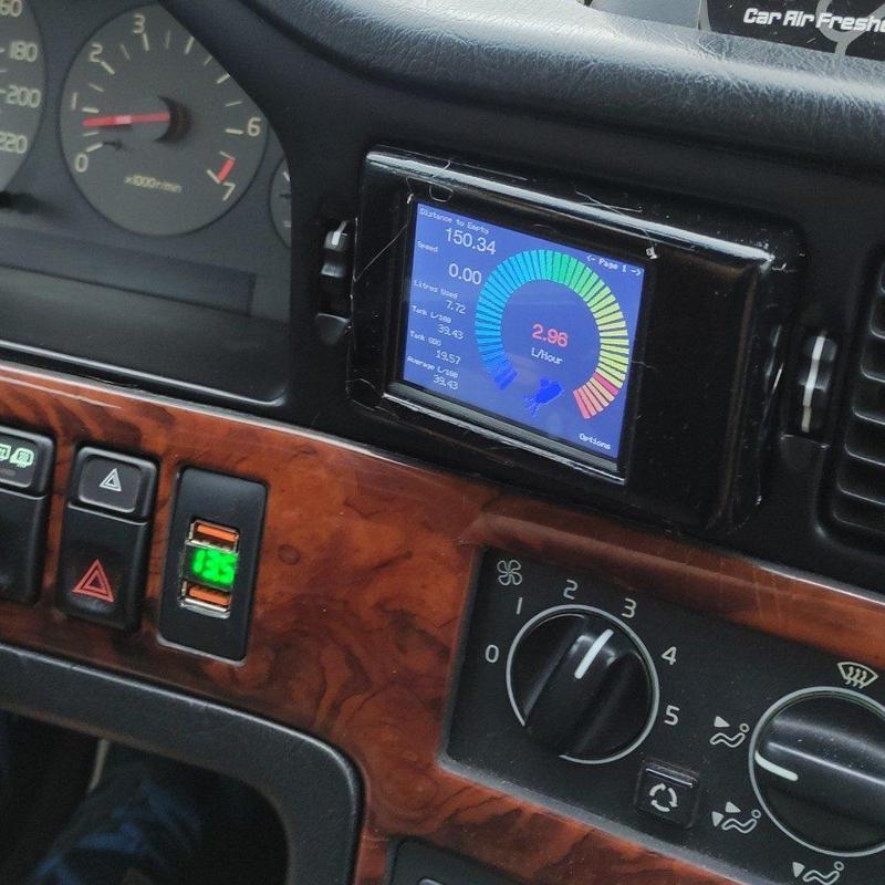 Volvo 960 Fuel Milage Gauge Mount MPGuino