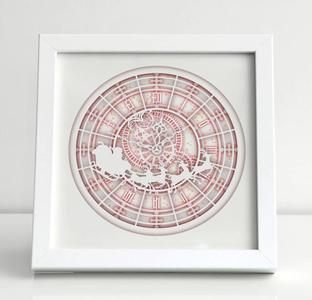 santa claus clock lightbox