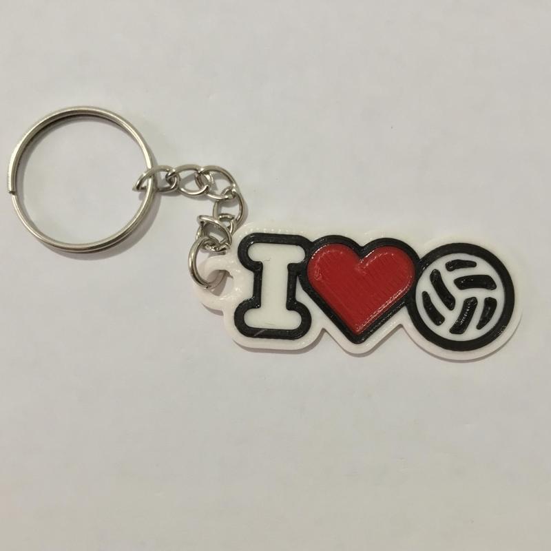 I LOVE VOLEY keychain