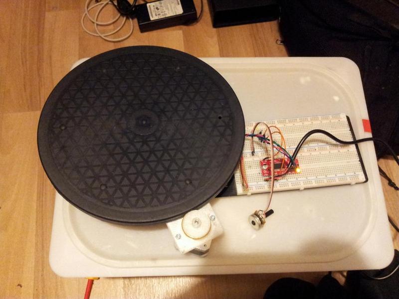 Turntable stepper mount