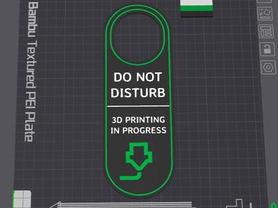 Do Not Disturb - 3D Printing - Doorknob Hanger