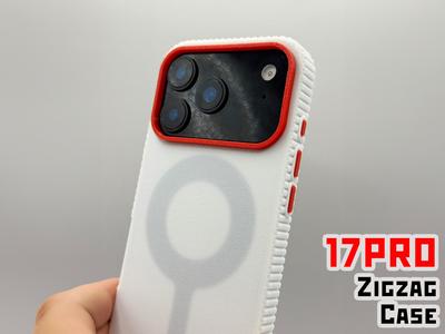 iPhone 17 Pro Zigzag Case Customizable Button